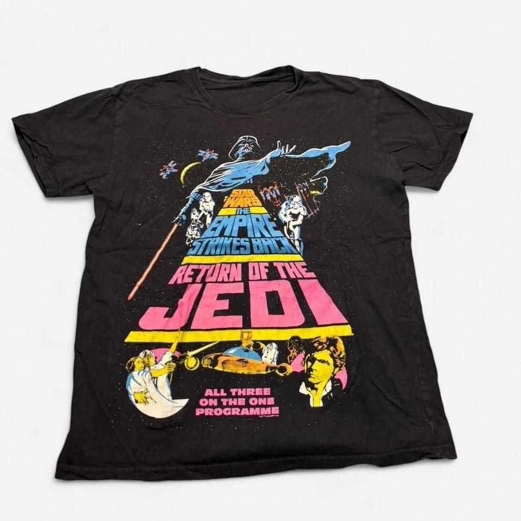 Star Wars Japanisches Filmplakat Kurzarm T-Shirt Retro Tee Mandalorian Chewbacca Herren Damen Kind Lässig Rundhals Tee Oberteile