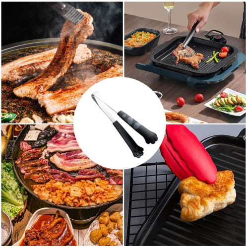 Cat Tongs - Stainless Steel Cat Paw Tongs with Rubber Food Tongs | Versatile and Durable Stainless Steel Tongs with Silicone Tips, Heat-Resistant, Per