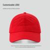 Unisex Custom Logo Solid Color Baseball Cap - Spring/Autumn Casual Korean Style for Large Head.