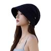 Spring and Summer Versatile Pleated Pile Beret Women's Fashion Face Small Sunscreen Hat Outdoor Casual Sun Hat