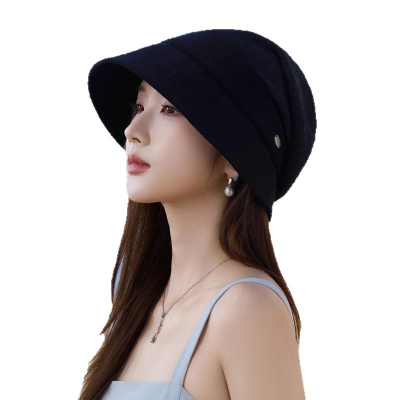 Spring and Summer Versatile Pleated Pile Beret Women's Fashion Face Small Sunscreen Hat Outdoor Casual Sun Hat