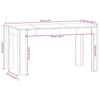 Vidaxl Dining Table, Sonoma Oak Color, 140X74.5X76 Cm