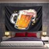 Frothy Beer Mug Illustration Pattern Wall Hanging Tapestry Decorative Tapestry Home Decor for Bedroom and Living Room