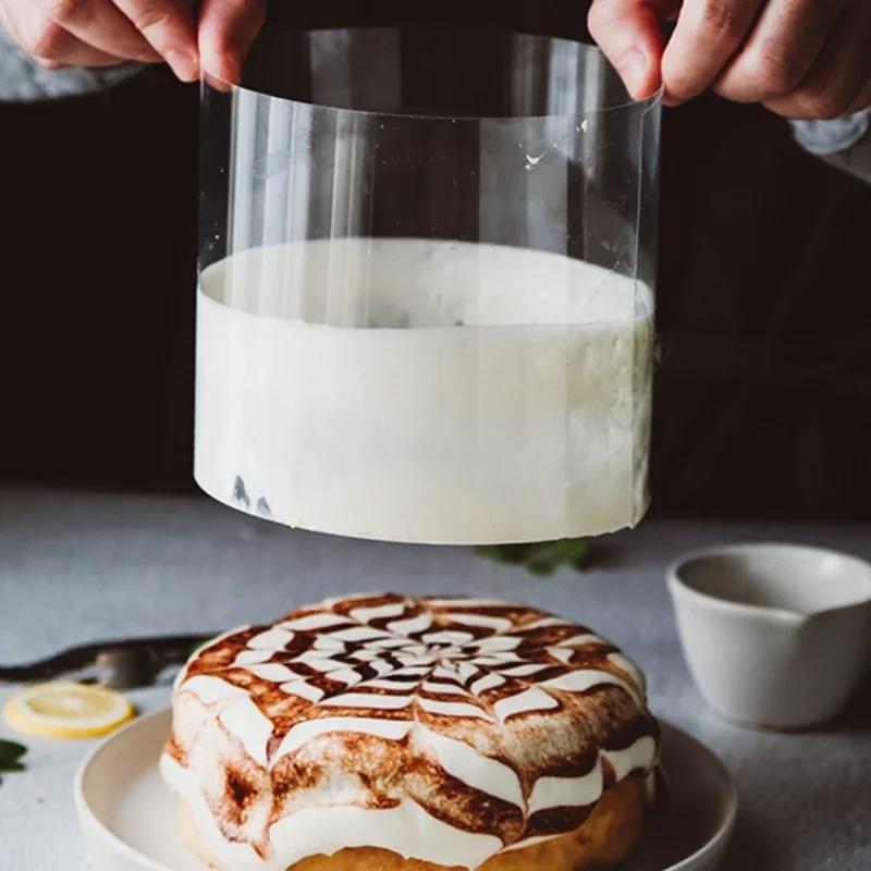 DIY Bakeware Acetate Film Transparent Cake Surround Film Mousse Cake Sheets Surrounding Edge Cake Collar KitchenCake Decor Tool