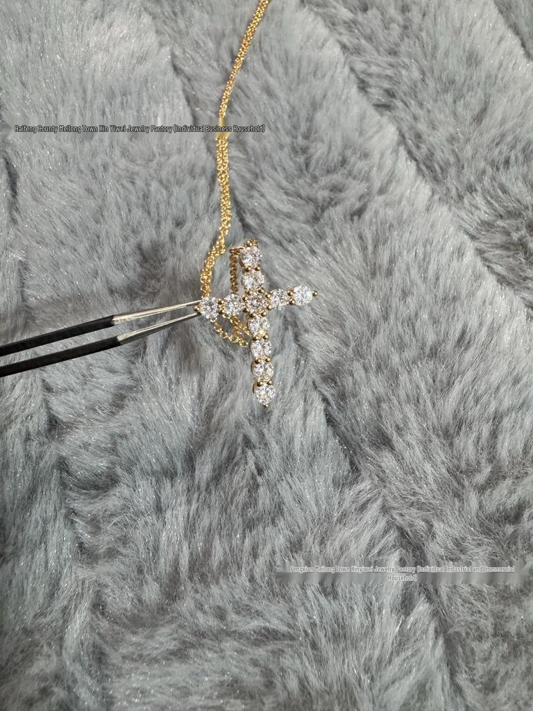 Vysoce kvalitní zlatý diamantový náhrdelník: Dámský klasický, luxusní a všestranný pro každodenní nošení a vrstvení