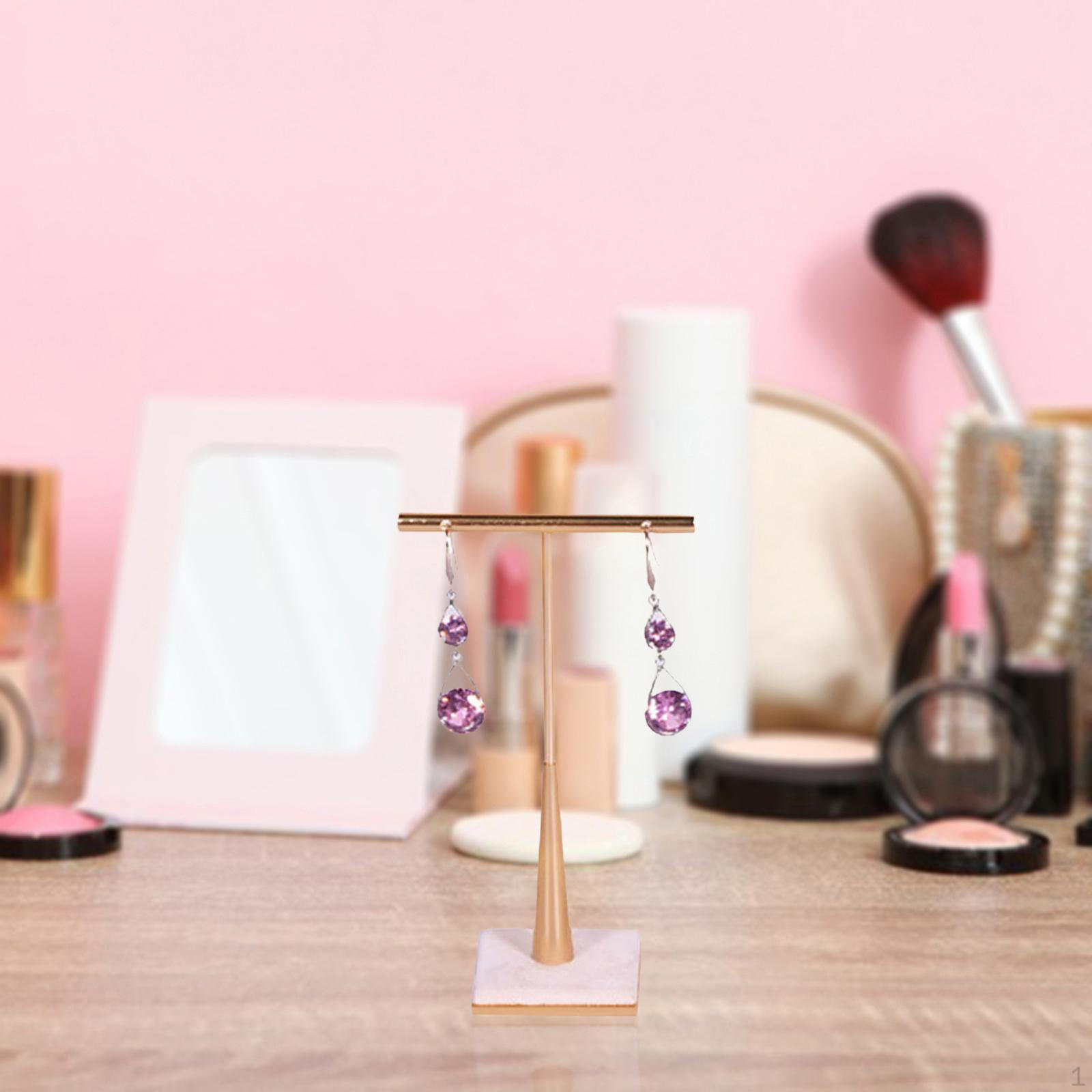 2 Holes Earring T Stand Display Hanging for Countertop Store Retail S