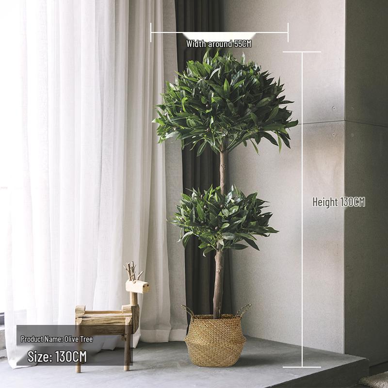 Luxury Fiddle-Leaf Fig Artificial Tree - Large Indoor Potted Plant Decor.