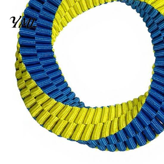 Aggressive Chewer Dog Toys Dental Tug Toy, Textured Nylon Woven Chew Two Loop Figure 8 Design, Care for Dogs Round Shape Interactive Teeth Cleaning