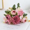 1/4pcs Artificial Flower Tea Buds Hydrangea Home Vase Table Outdoor Garden Wreath Wedding Bridal Bouquet Festival Diy Gift Decor
