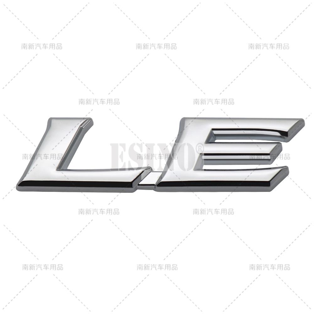 RE02Car Styling 3D LE XLS XLE Car Metal Alloy RearTrunk Fender Adhesive Badge Body Tailgate Displaceme Emblem For Toyota Sienna