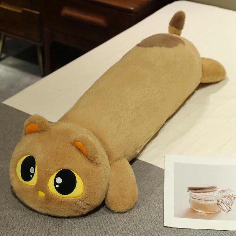 

90/110cm kawaii Long Cat Plush Toy Doll Cute Large Cuddly Pillow Cushion Ins Black Cat Plush Toy Doll Designed For Boy Girl Brithday Gifts 90cm
