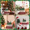 4Pcs Stacked Christmas Table Decoration Wooden Xmas Tiered Tray Decor  for Home Kitchen