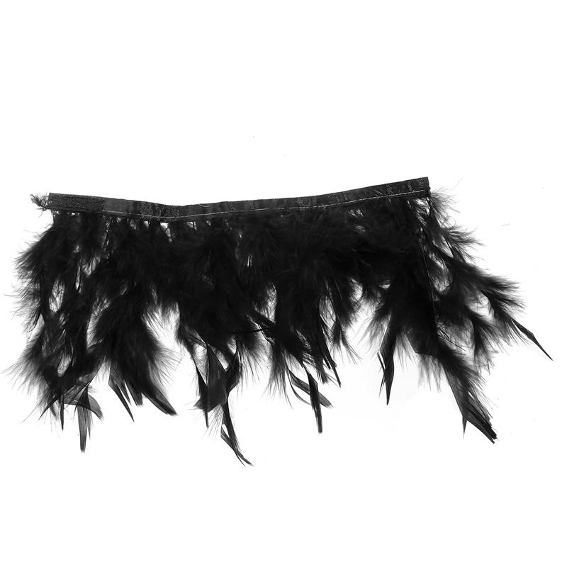 Přírodní pštrosí manžeta z peří Dámské peříčkové manžety na zápěstí Elegantní peříčkový náramek na patentku Nehtové foto manžety Manžety košile s peřím