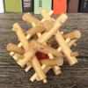 Lacăt Kongming din lemn, Puzzle 3D de tip Brain Teaser, Puzzle de decompresie pentru birou pentru adulți, Cadou de inteligență pentru copii (Douăsprezece Surori)