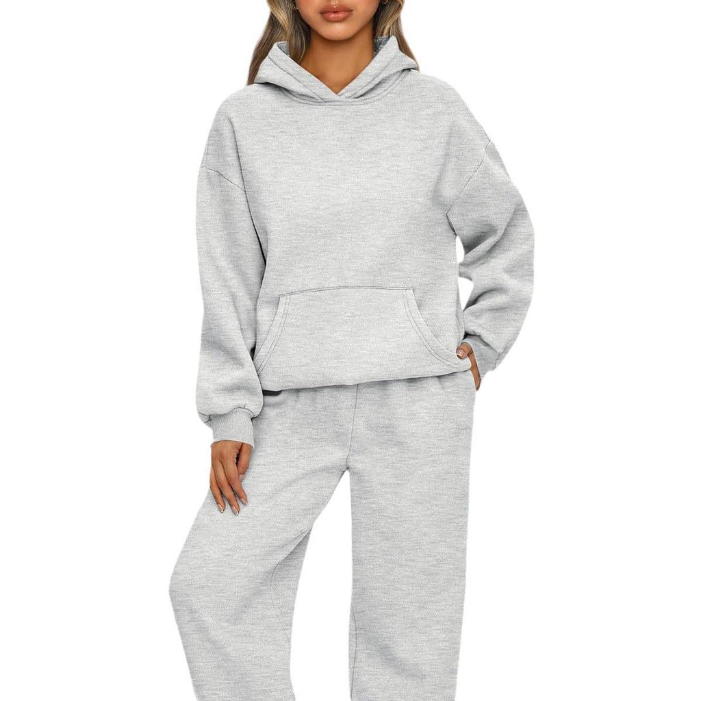 Women's Autumn & Winter 2-Piece Casual Hoodie and Long Pants Tracksuit