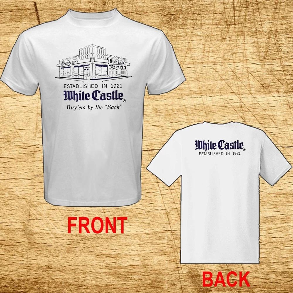 White Castle Hamburger est. 1921 Men s White T-Shirt Tee Top Unisex S
