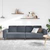 Living Room Sofa Dark Grey 250 X 77 X 76 Cm