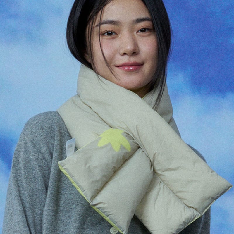 RECLOW WIN PADDING MUFFLER LIME BEIGE