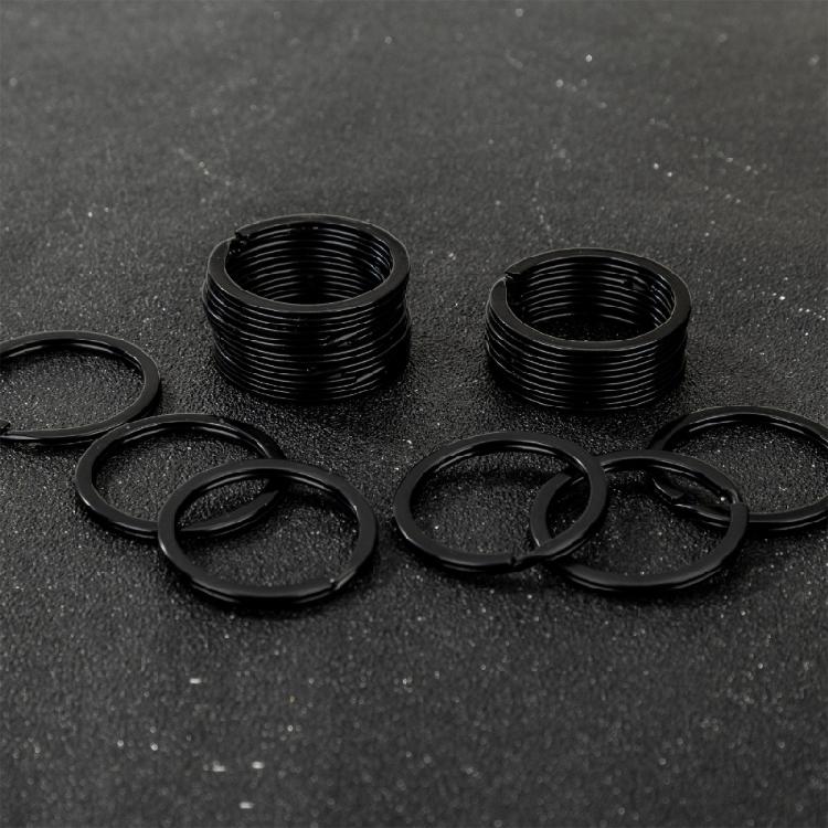 20 pièces Anneaux de Porte-clés Plats en Métal Anneaux Divisés de Remplacement Porte-clés Portable d'extérieur Boucle de Porte-clés Anneaux Divisés Faciles à Ouvrir