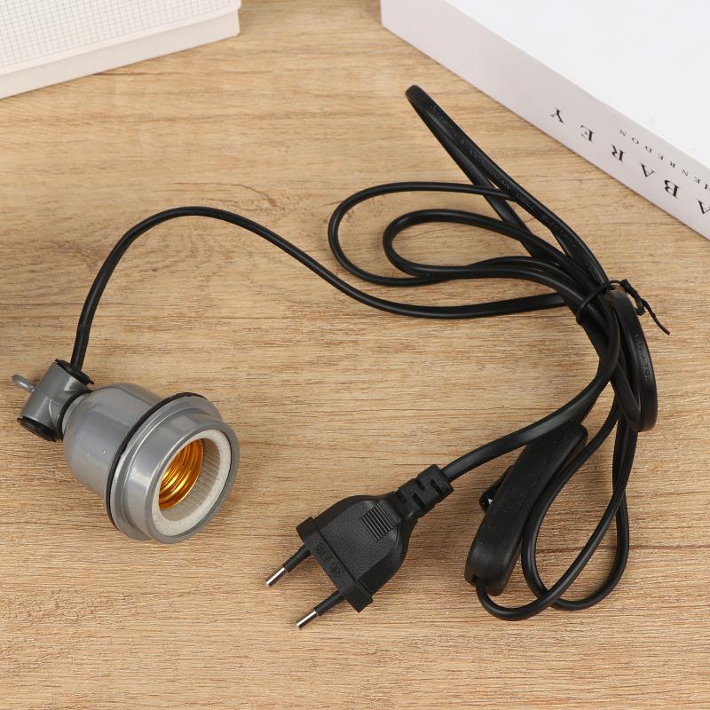 New E27 Crawling Pet Heating Lamp Holder Power Cord Control Switch Piglet Chicken Brooder Heating Spiral Light Socket