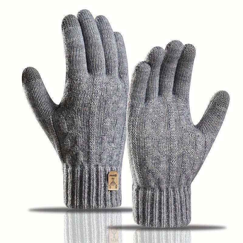 [Warm Wool Gloves] Warm Alpaca Wool Touch Screen Gloves - 1 Pair | Machine Washable for Winter Sports, Cycling, Skiing, Hiking