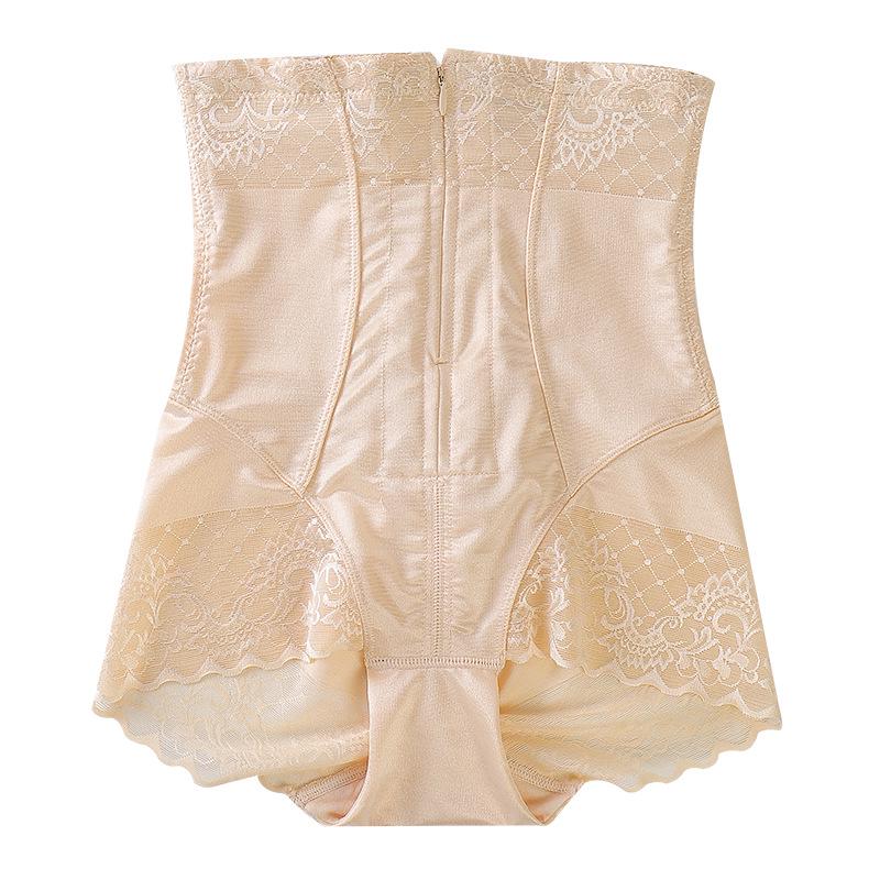 High-Waist Tummy Control Body Shaping Pants with Zipper - Postpartum Slimming and Hip-Lifting Waist Cincher for Plus Size Women, Anti-Roll Edge