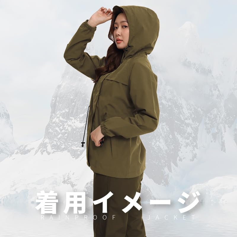 suit top and bottom set water Aoki Outdoor Golf mountain mountain rainy season protection Rainwear, Raincoat, Women's [Rain Waterproof, repellent,