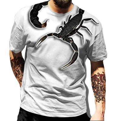 Men T-shirts Classic Animal Scorpion 3d Printed Summer Fashion Quick Drying Short-sleeved Hip-hop Shirt Streetwear Unisex 2023