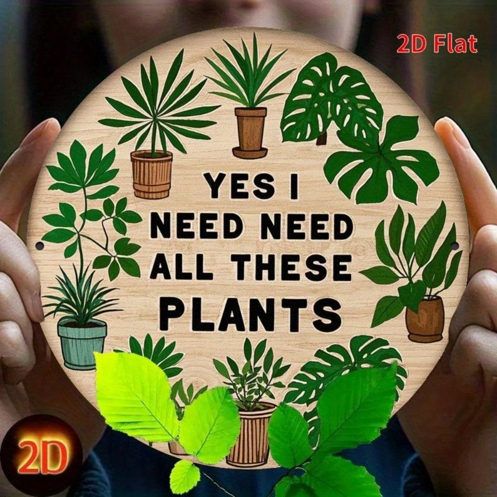 2D Flat Metal Sign, Hanging Decor Accessories