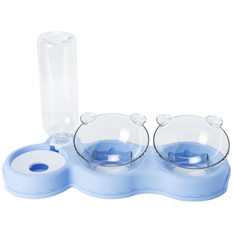 Double Bowl Automatic Pet Feeder Water Dispenser Cat Basin Dog Bowl Cat Bowl Cat Supplies Water Dispenser
