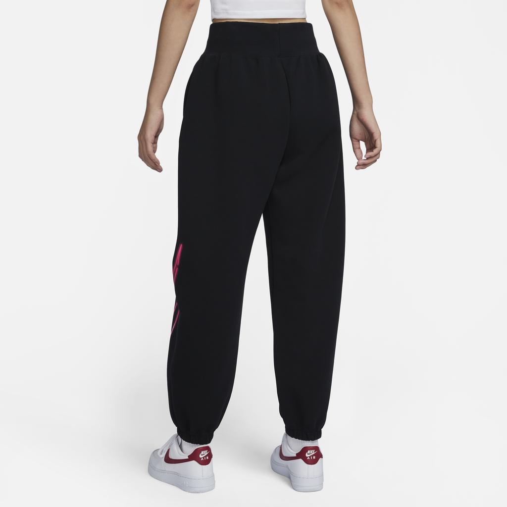 Nike Dragon Rise New Year Series Large Logo Print Cuffed Training Knit Pants Women Bottoms Black FZ6558-010