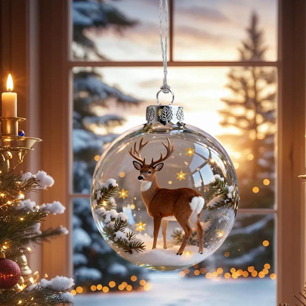 Bombki choinkowe 3D Zwierzątka Dekoracje świąteczne Wystrój domu Dekoracje świąteczne na ścianę Gabinet Biuro Wieniec Kominek Ogród