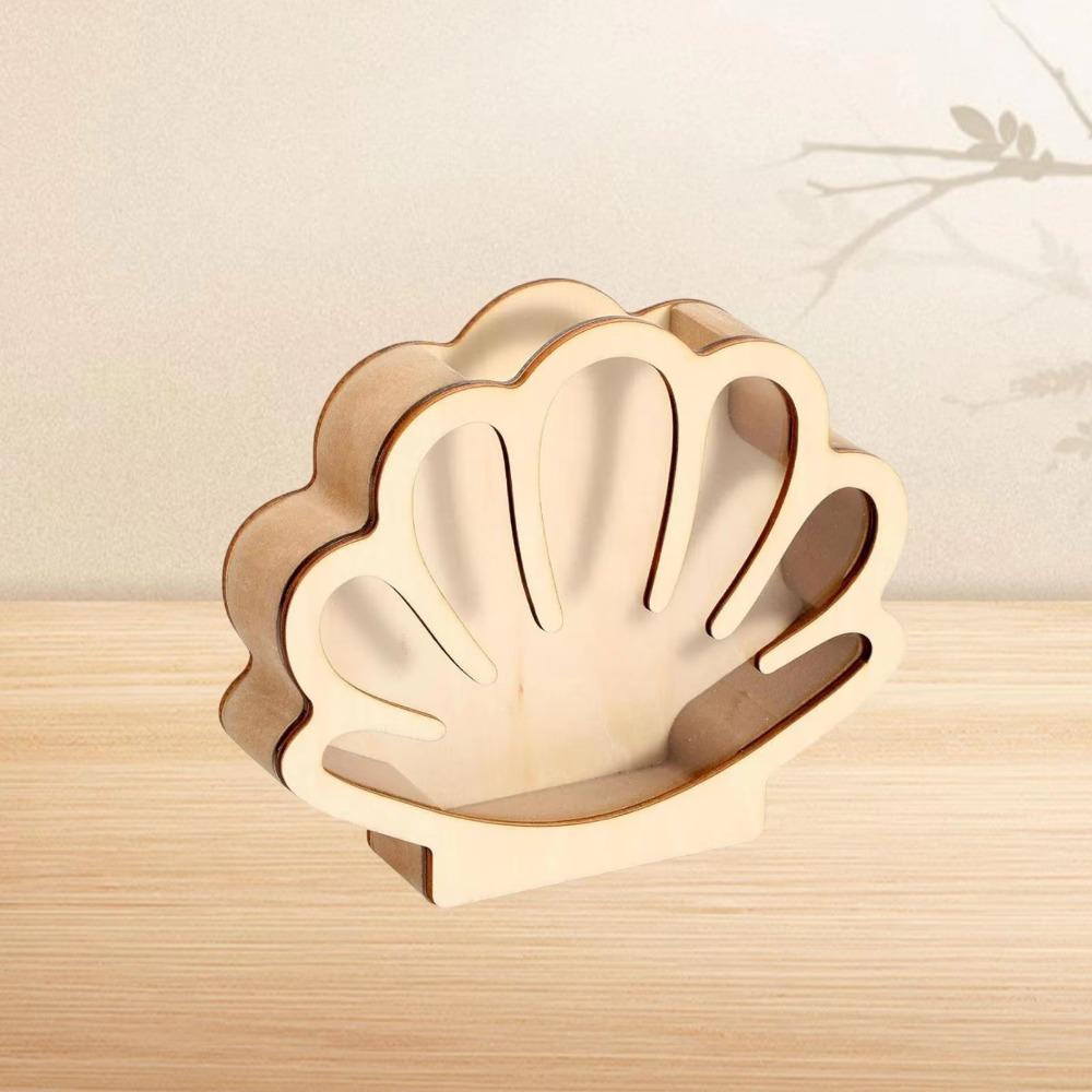 Exquisit Shell Storage Box Unique Wooden Display Box Creative Stones Storage Holder  Bedroom