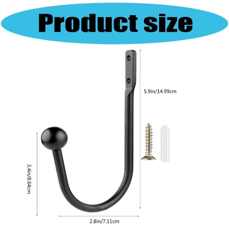 2/4Pieces Black Aluminum Alloy Curtain Holdbacks Designs for Stylish Window Treatments In Living Room and Bedroom