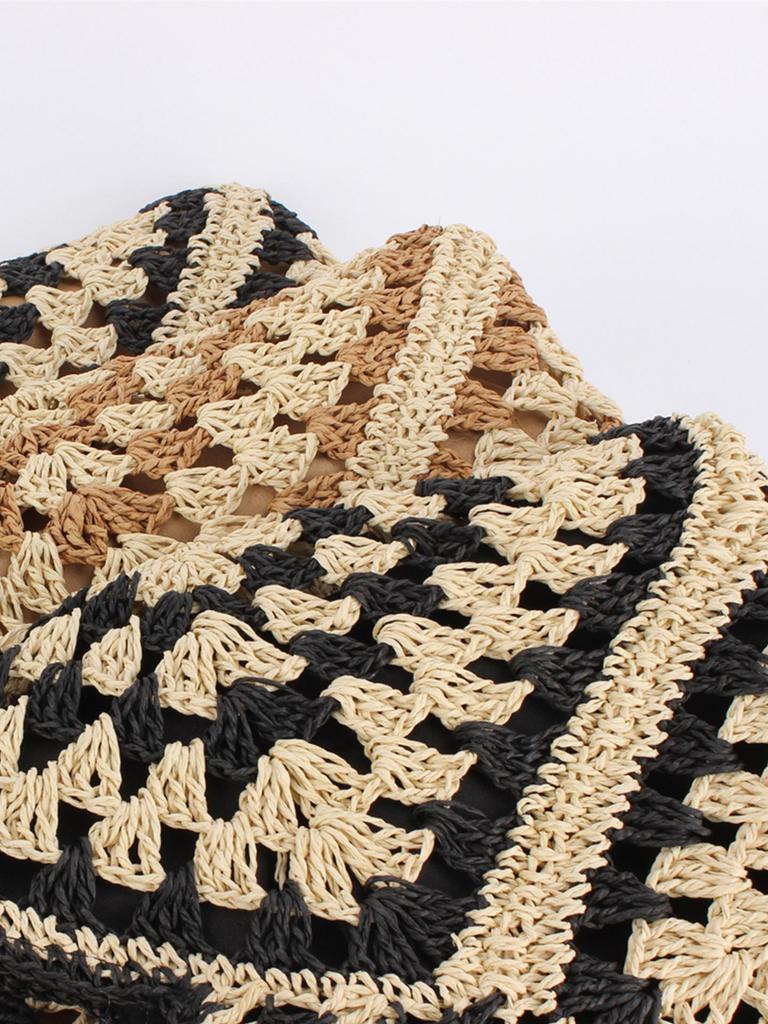 Trendy Retro Ethnic Large Capacity Woven Shoulder Bag - Versatile Fashion Paper Rope Design