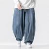 Lente Zomer Heren Broek Groot Retro Losse Rechte Pijpen Broek Wijde Pijpen Cowboy Lantaarn Broek