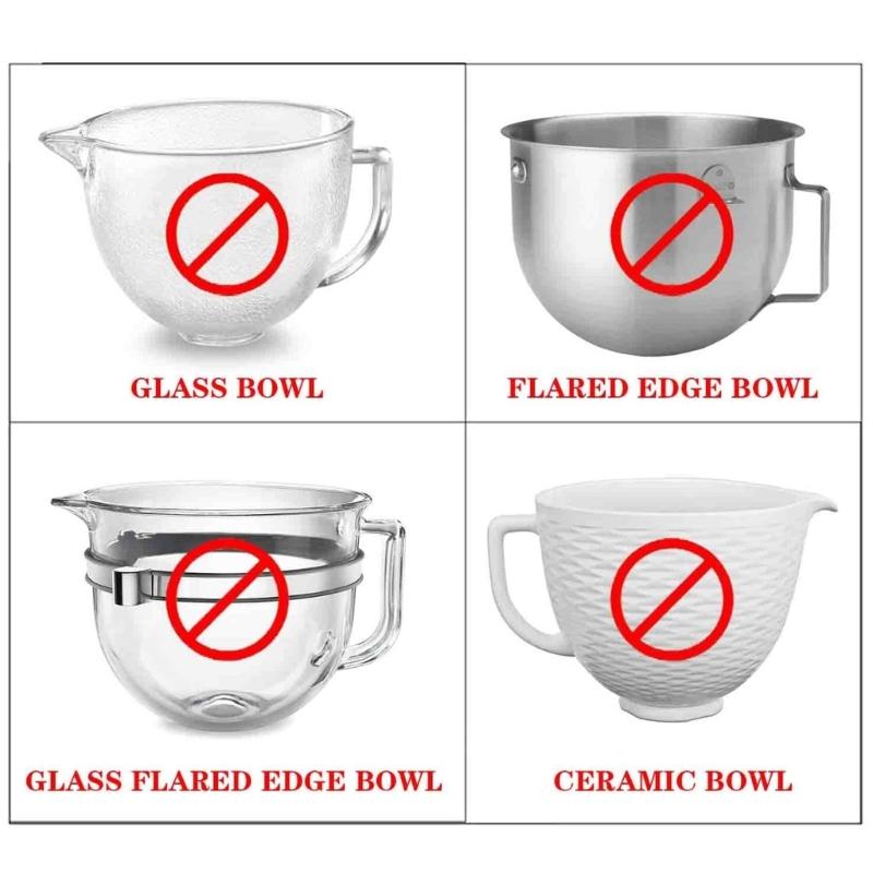 2 Stück Rührschüsselabdeckungen Geeignet für 5,5-6QT Mixer Versiegeltes Design Schützt Zutaten vor Staub während der Lagerung