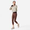 Li-Ning Bequemes lässiges Fleece einfaches Sweatshirt mit hohem Kragen Damen Sweatshirt Staubgrau AWDU558-2