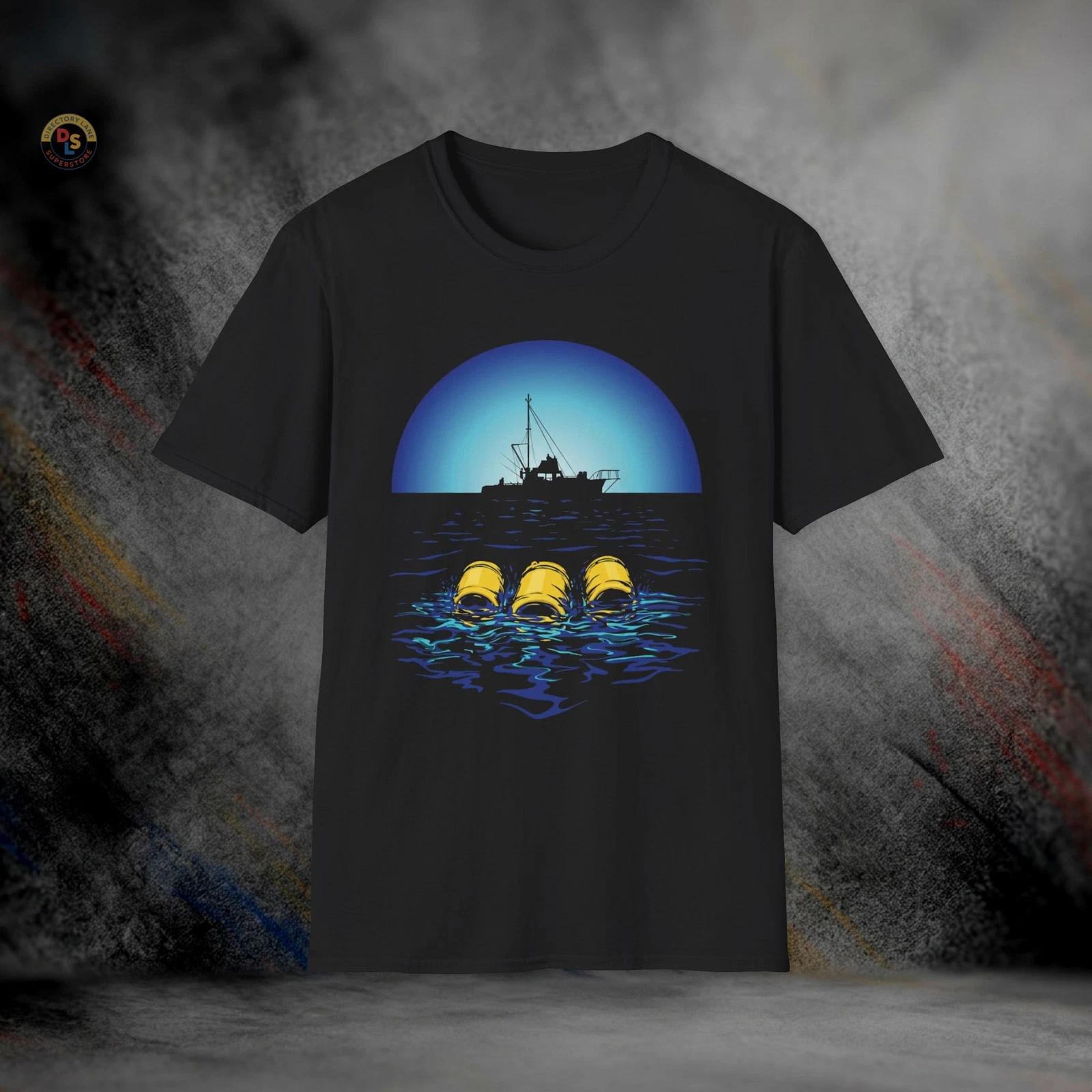 Quint 3 Barrels Orca Jaws T-Shirt | Softstyle Tee XXXL
