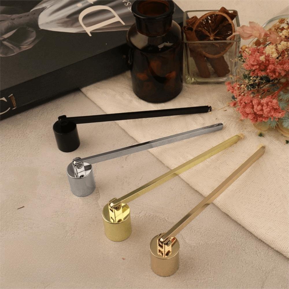New Multi Color Metal Candle Snuffer Long Handle Vintage Decor Bell-Shape Wick Cover Handicraft Candle Extinguisher Home Decor