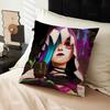 Cartoon Anime Game Arcane Jinx Cushion Cover Decorative Pillow Sofa Home Decor case pillow cases