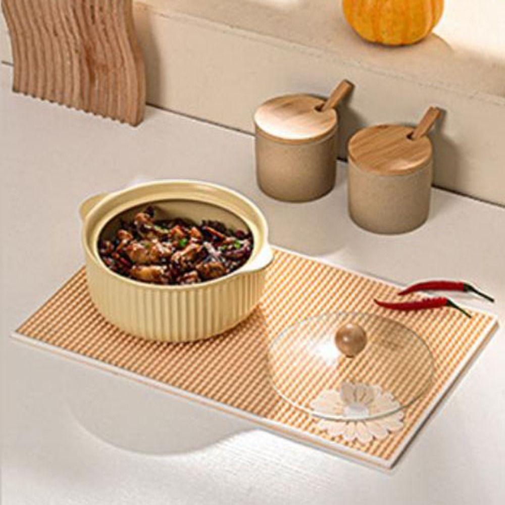 Foldable Coffee Drain Mats Soft Rubber Heat Insulation Pad Durable Kitchen Drain Mat for Home