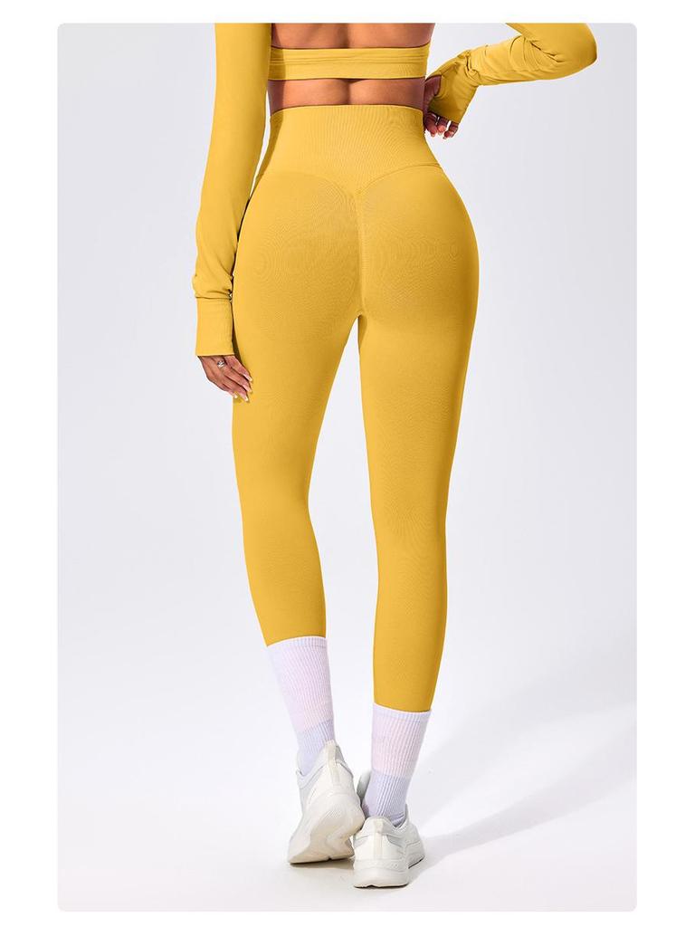 Women's High Waist Tummy Control Yoga Pants - Nude Feel, Peach Butt Lift, Ideal for Fitness, Running & Sports