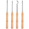 Wood Turning Tools for Lathe 4 PCS Set, Carbide Lathe Tools with Diamond Shape, Round, Square Cutters, Turning Lathe Chisels with Comfortable Grip