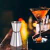 Doppel-Jigger Einzelner Doppel-Shot Getränke Spirituosenmaß Runder Rand und dünne Taille Shotmaß Jigger Cocktail-Messjigger