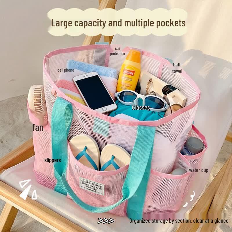 Large Capacity Mesh Swimming Tote Bag