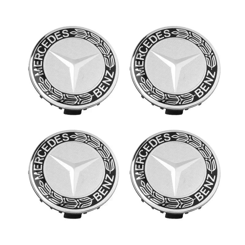 AAVL1 4pcs 75mm Car Wheel Center Hub Cap Badge Cover For Mercedes Benz A C GLC GLA W205 W204 W203 W212 W211 W213 W210 W164 A1714000025