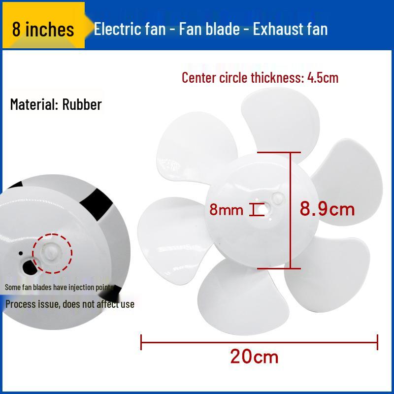 Exhaust Fan Blades: 6-12 Inch Ventilation Accessories with D Hole