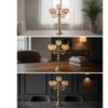 Candelabra with Crystal Beads Toned Centerpiece Electroplated Candle Holder Five