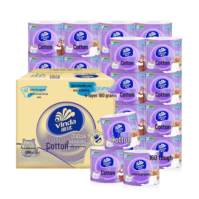 Vinda Cotton Soft 4-Ply Core Toilet Paper